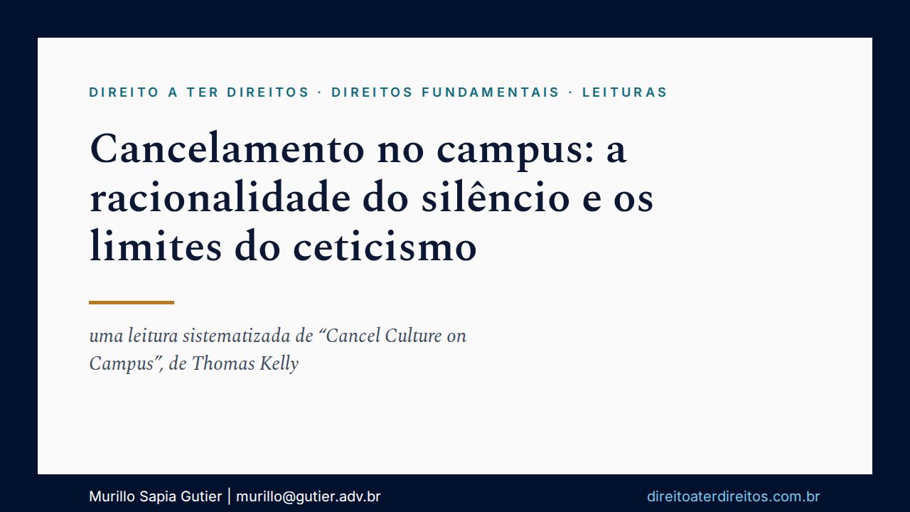 Capa do artigo Cancelamento no campus